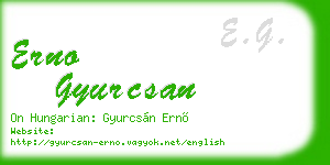 erno gyurcsan business card