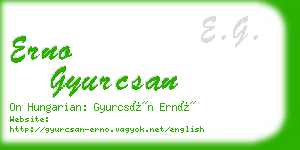 erno gyurcsan business card